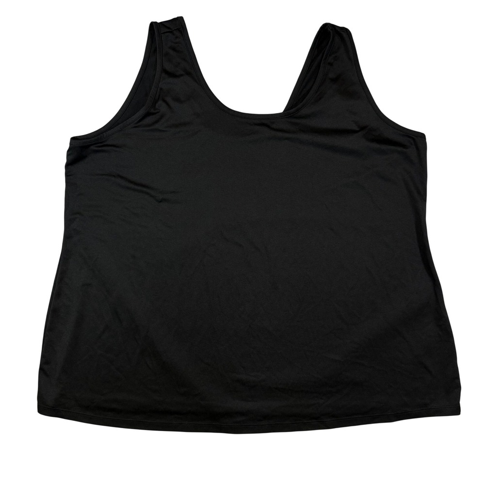 Livi Active Tank Top Women 22/24 Black Athleisure Workout Gym Plus Size Sporty